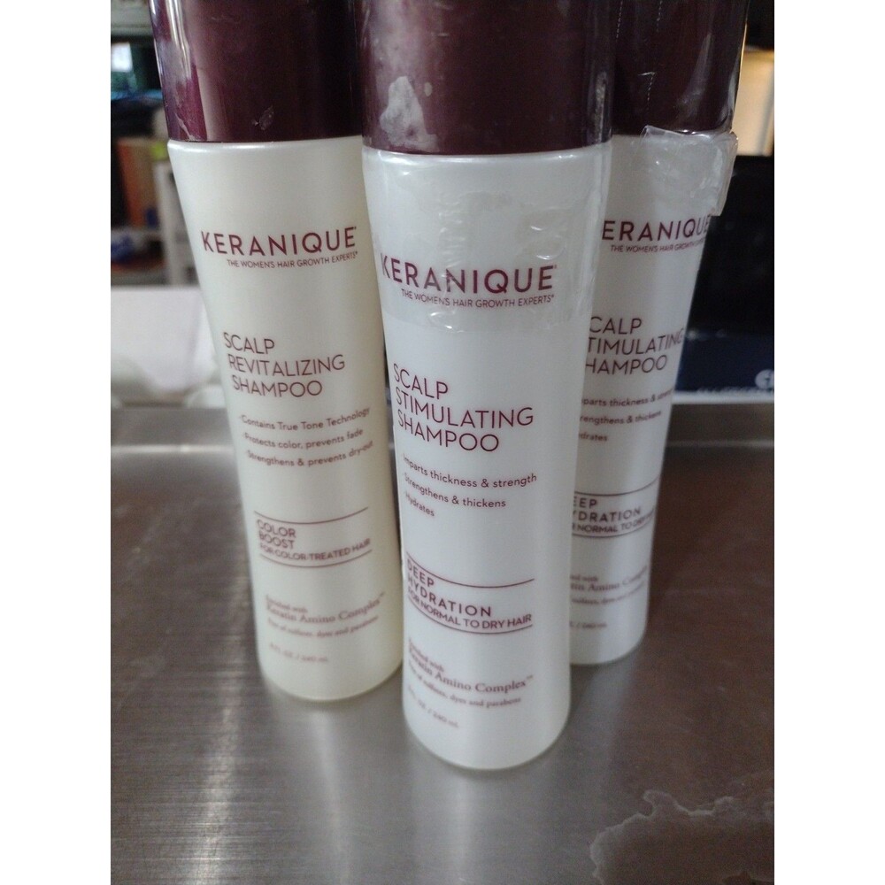 Keranique SCALP REVITALIZING SHAMPOO & REVITALIZING Conditioner Keratin 8oz New